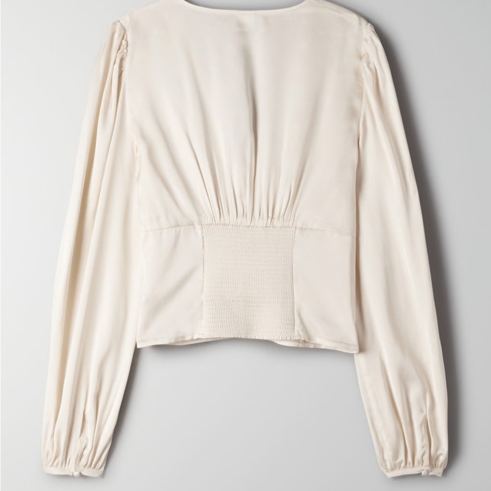 ARITZIA Sunday Best Tatiana satin blouse - Picture 2 of 3